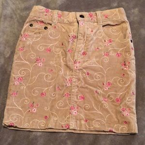 Beautiful Girls Esprit Velvet and Embroidered Skirt